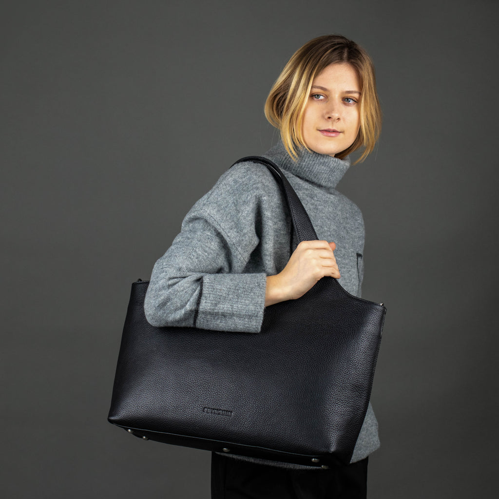 FEYNSINN Moodbild: Handtasche (Shopper) NEA in schwarz aus Leder